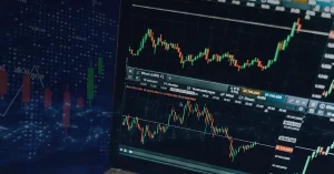 An image of trading price charts to represent different types of forex charts