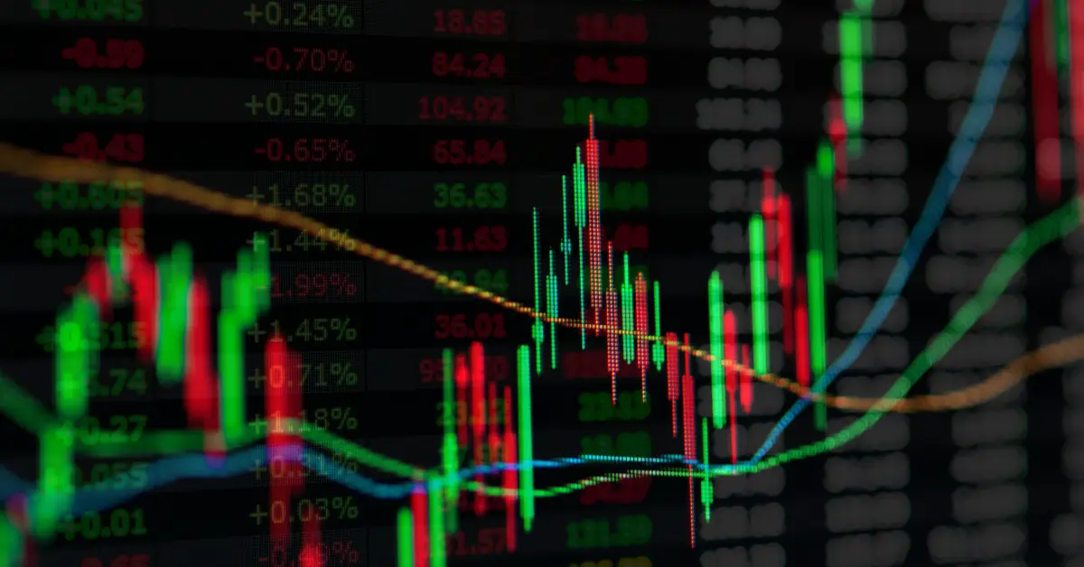 Graphic representation of forex trading and forex market