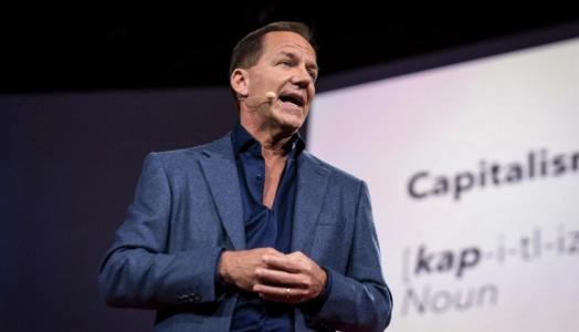 An image of Paul Tudor Jones taken during his Ted Talk