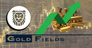 Image of Gold Fields logo and Gold Fields share price increasing