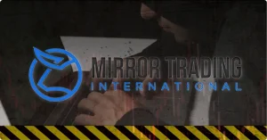 A graphic with Mirror Trading International logo